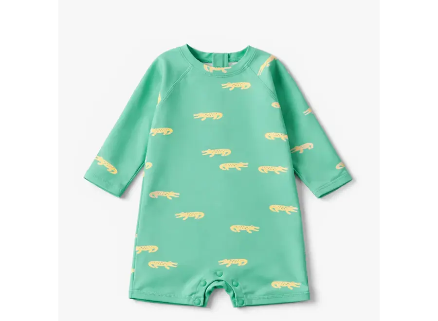 Blue Crocodile One-piece Swimsuit