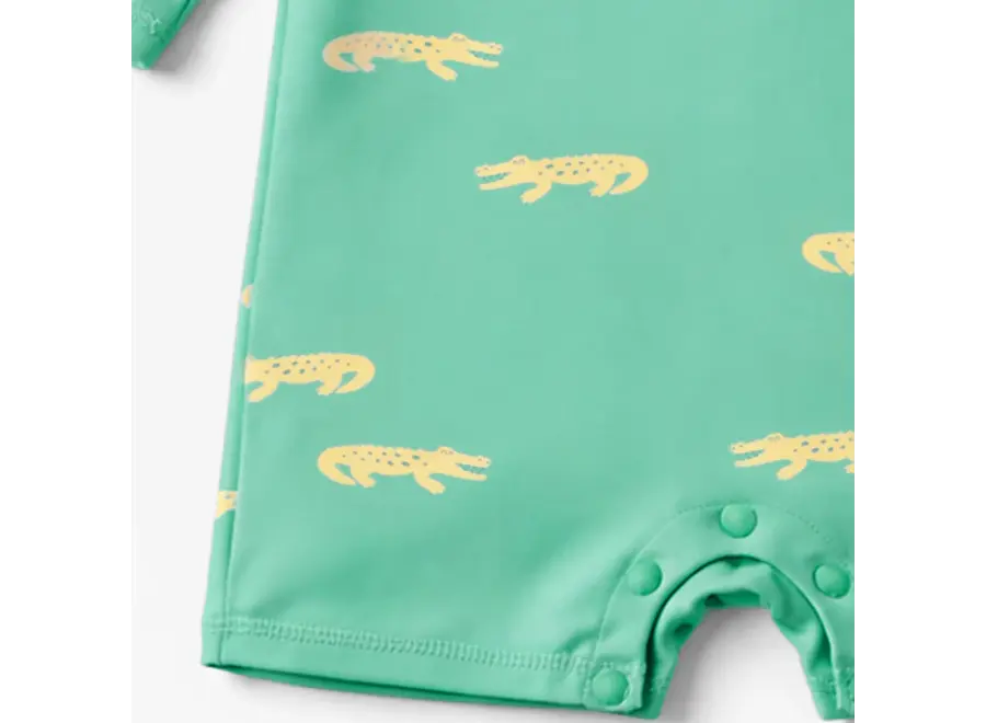 Blue Crocodile One-piece Swimsuit