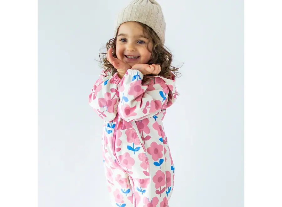 Pink Floral Rain One-piece