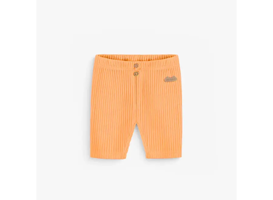 Orange Ribbed Knit 3/4 Leggings, Newborn