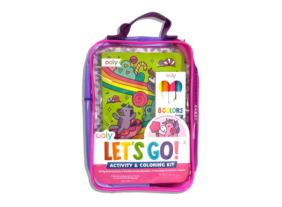 Let's Go! Activity & Coloring Kit - Unicorn Candy Town