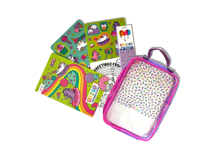 Let's Go! Activity & Coloring Kit - Unicorn Candy Town