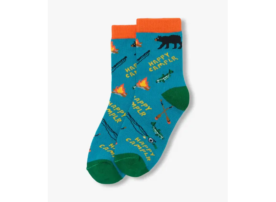 Happy Retro Camper Crew Socks