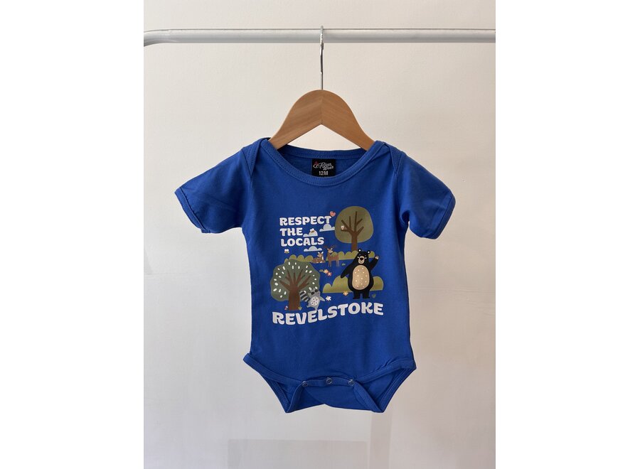 Infant Onesie "Respect the Locals Revelstoke"