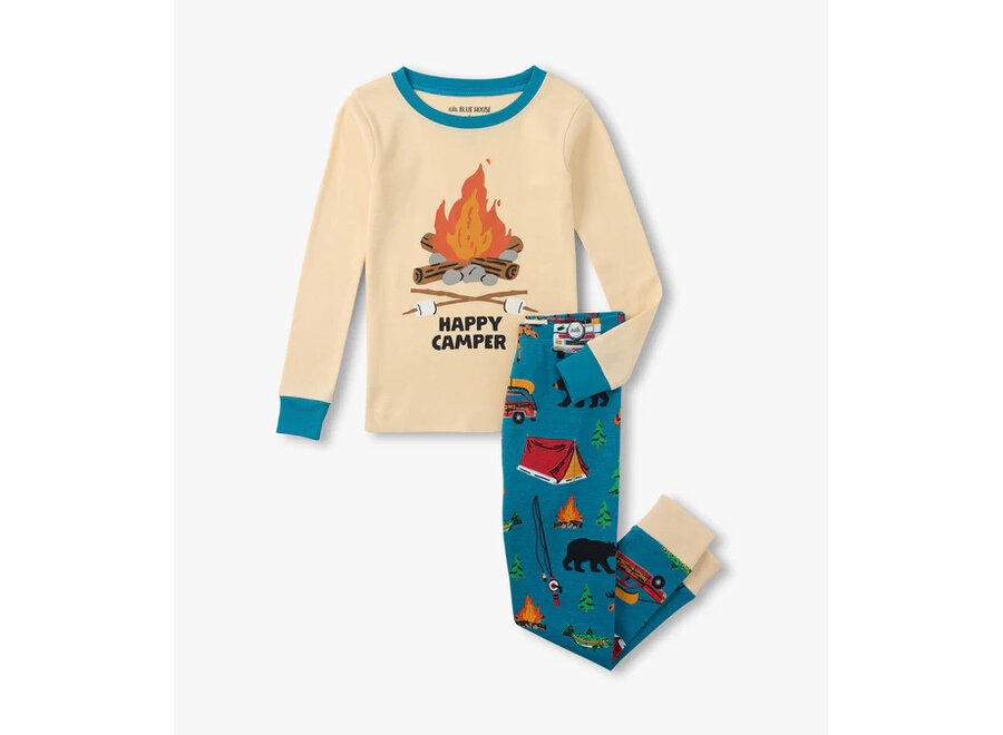 Happy Camper Retro Camping Kids Pajama