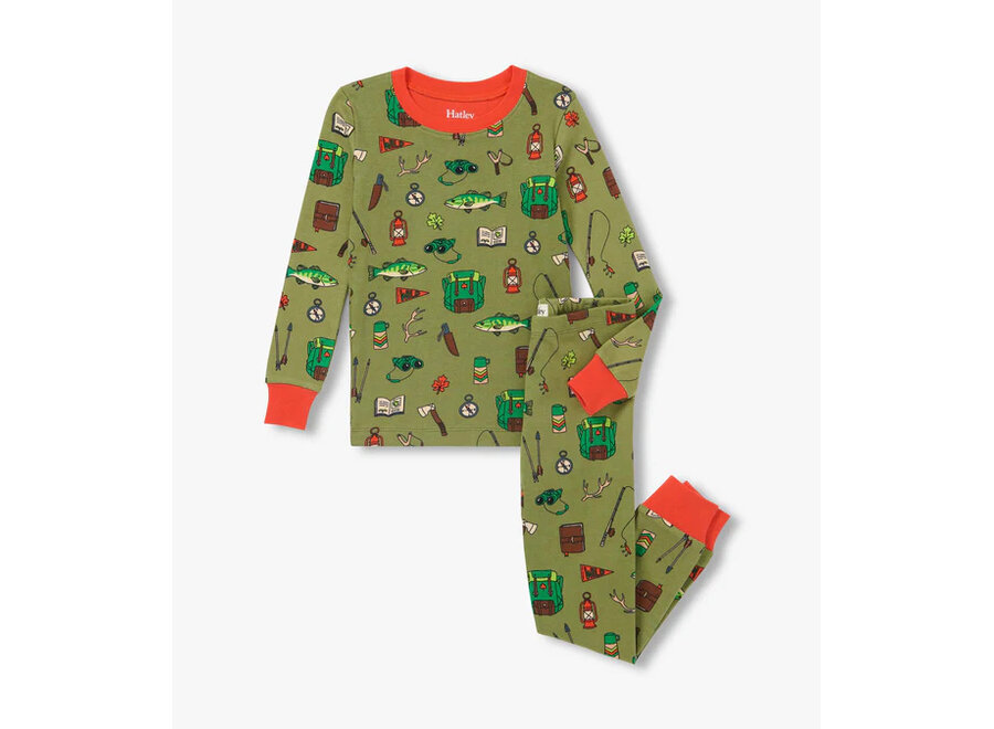 Outdoor Explorer Cotton Rib Pajama Set