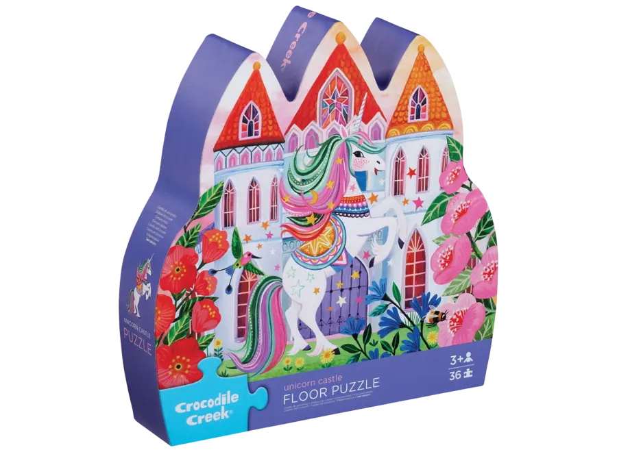 36 piece Shaped box Puzzle Unicorn Castle