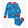 Blue Hockey Night Kids Pajama Set