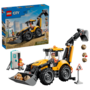 Yellow Backhoe Loader