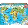 150 piece Puzzle Animal World Map