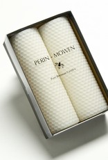 PerMow Beeswax Hurricane Candles - 6" Box of 2