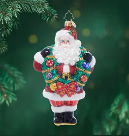 Radko Wreath Wrangler Claus
