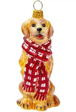 JTW Golden Retriever in Tartan Plaid Bushy Scarf