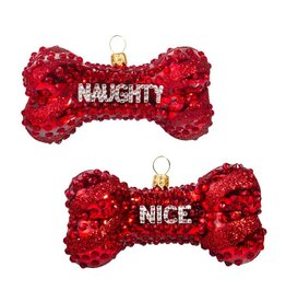 JTW Naughty or Nice Crystal Dog Bone