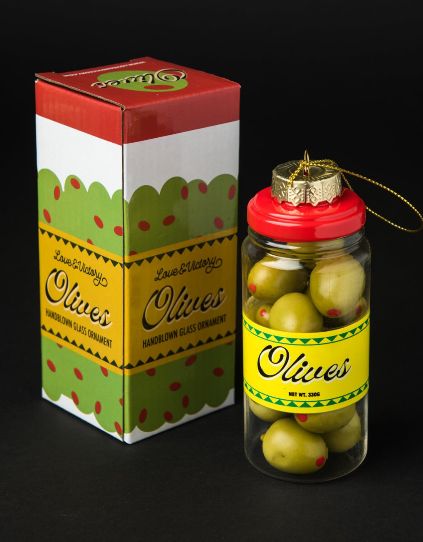 Lo-Vi Olives Handblown Glass Ornament