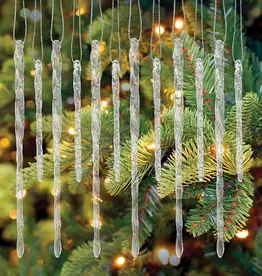 OWC Clear Glass Icicles (Set of 24)