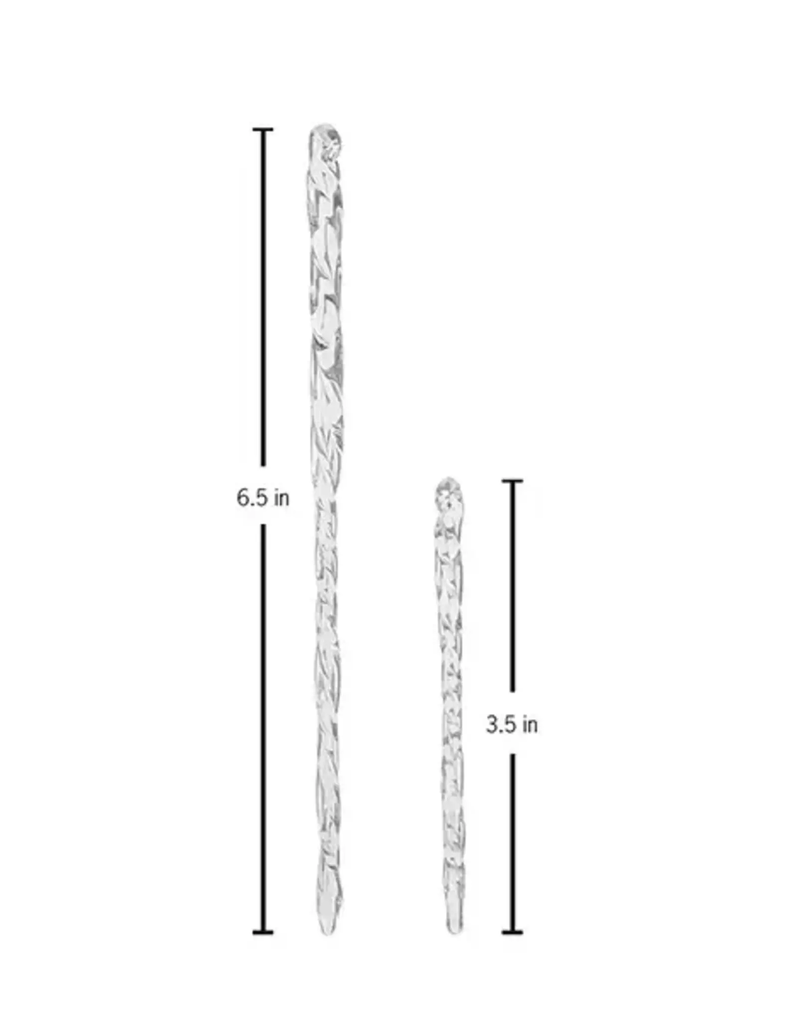 OWC Clear Glass Icicles (Set of 24)
