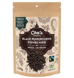 Sri Lanka Cha's Organics Whole Black Peppercorns (120g)