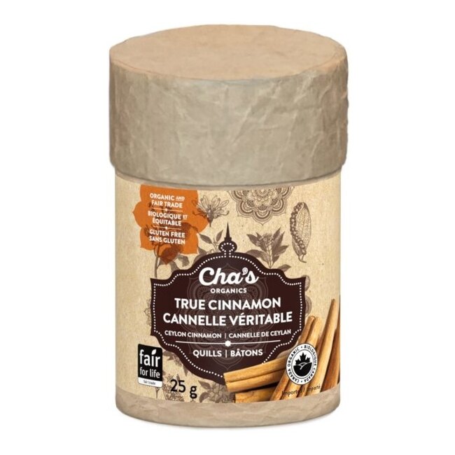 Cha's Organics True Cinnamon Quills 25g