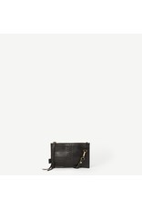 India Kyra Black Leather Crossbody Wallet
