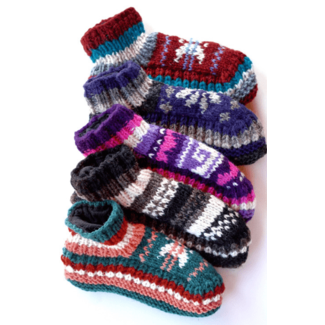 Nepal Slipper - Fleece Lined Knit Wool
