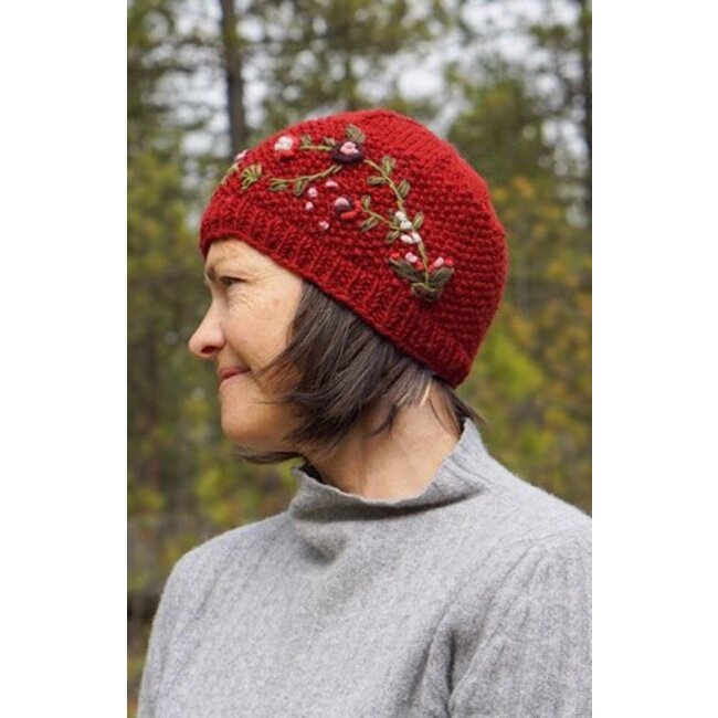 Embroidered Knit Wool Hat