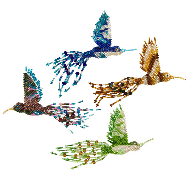 Ornament  - Beaded Hummingbird, Large