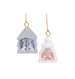 Peru Alabaster Nativity Ornament, Peru