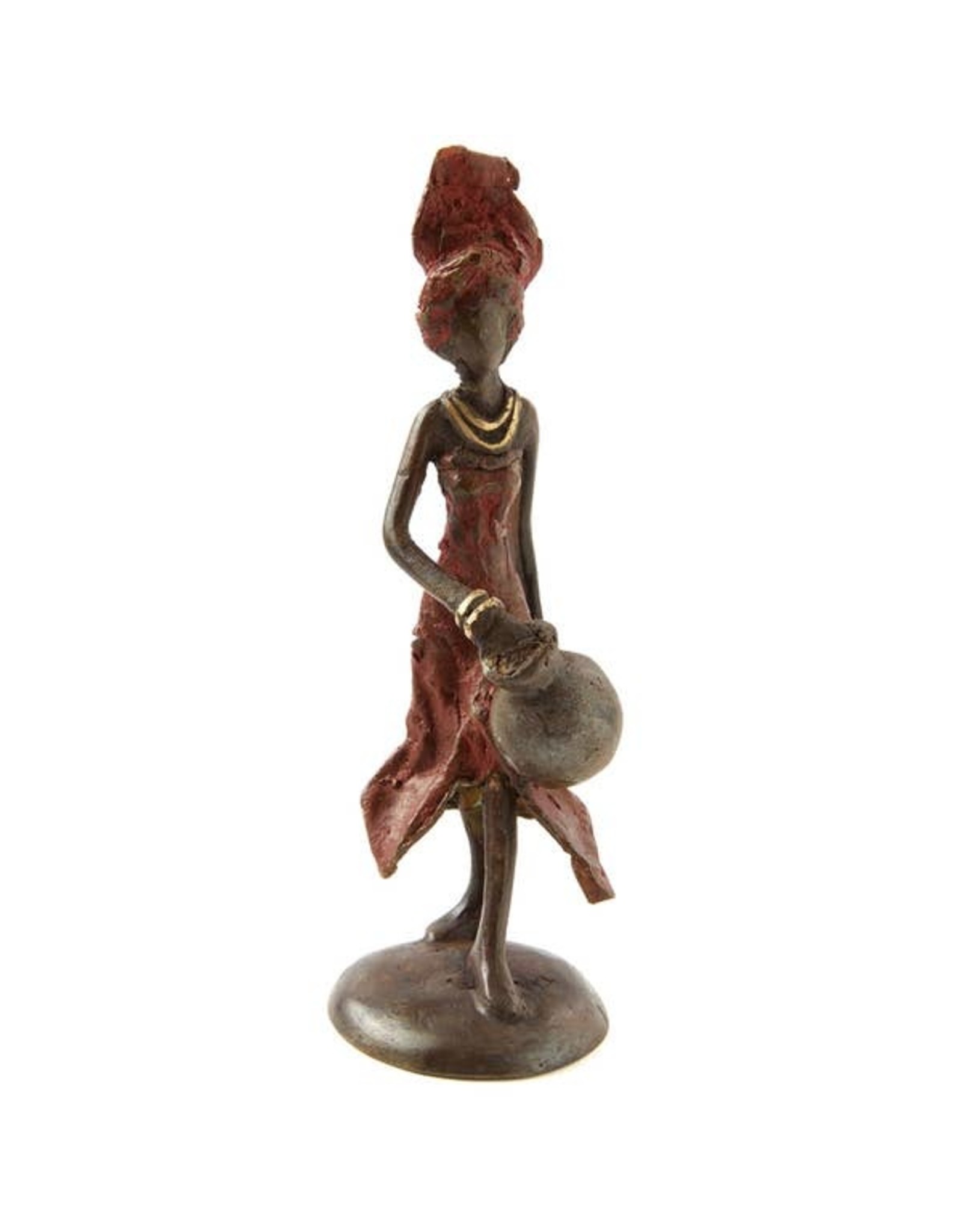 Burkina Faso Water Bearer Lost Wax Statue, Burkina Faso