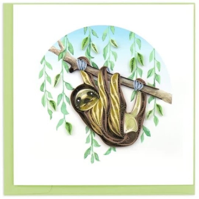 Quilled Card - Sloth