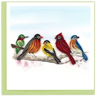 Vietnam Quilling Card - Songbirds