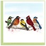 Vietnam Quilled Card - Songbirds