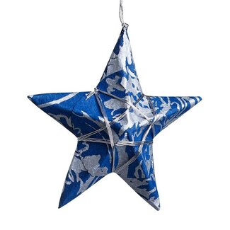 Bangladesh Silver Sky Paper Star Ornament