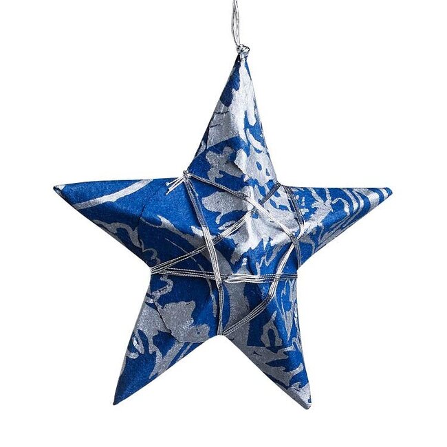 Silver Sky Paper Star Ornament