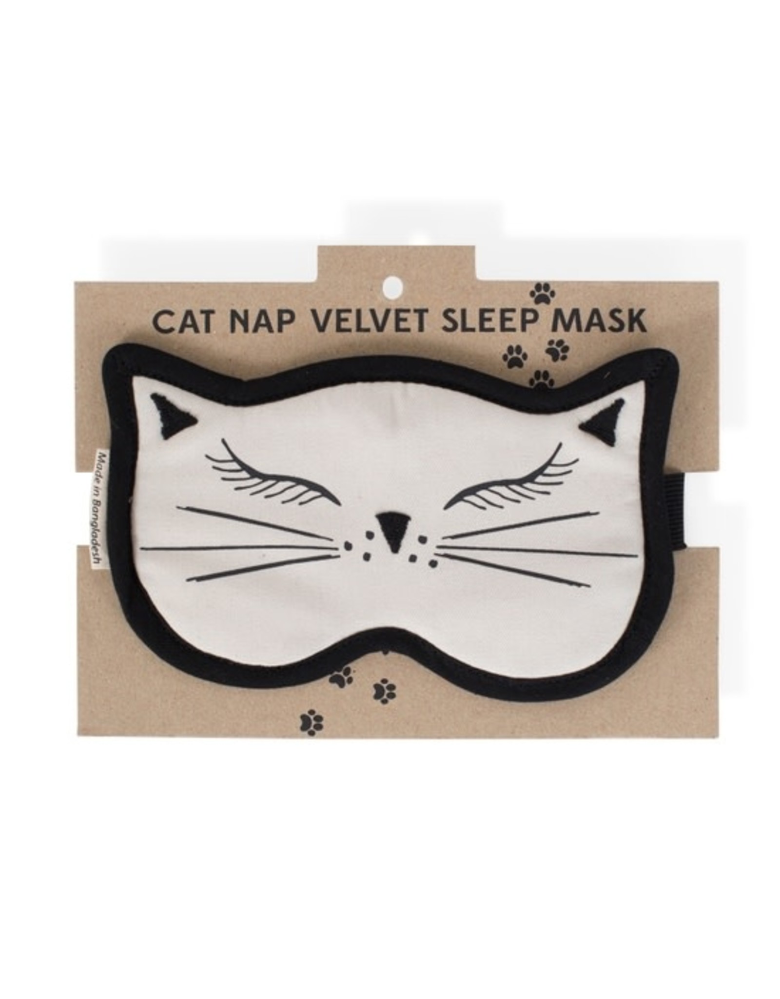 Bangladesh Cat Nap Velvet Sleep Mask, Bangladesh