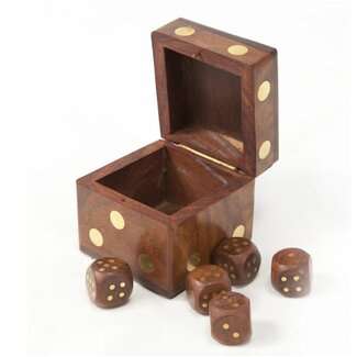 India Rosewood Dice Box