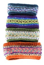 Nepal Fleece Lined Patterned Knit Wool Headband