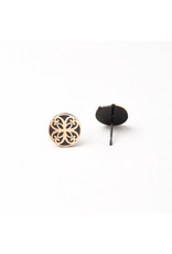 China CLEARANCE Maile Black Gold Stud earrings, China