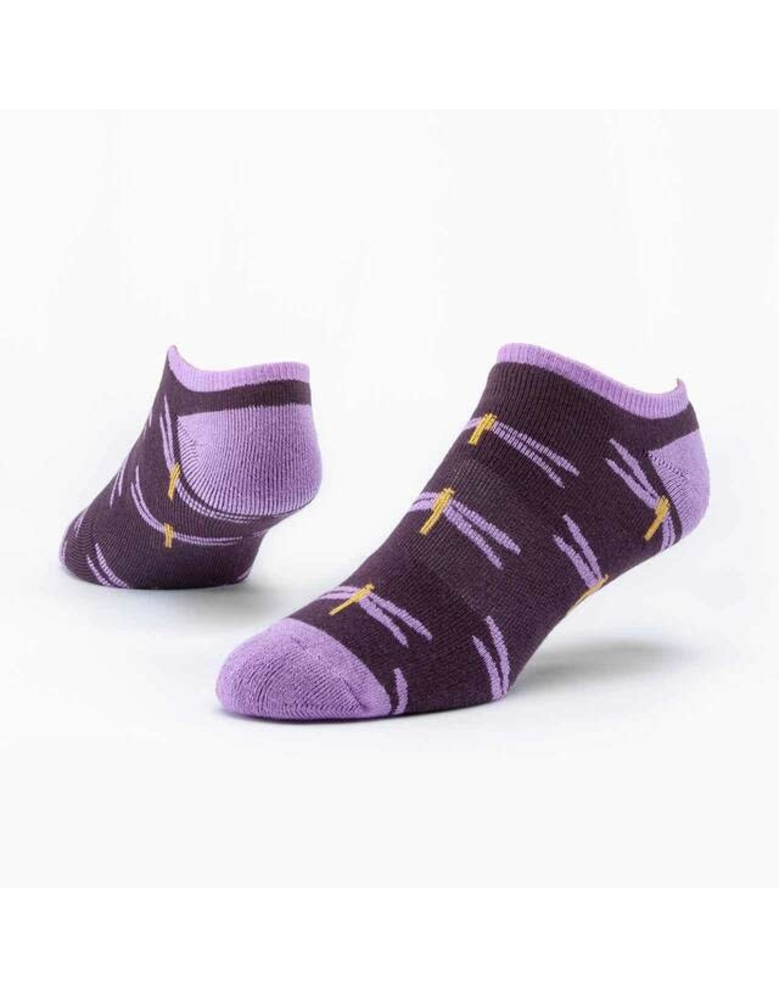 Tanzania Cotton Footie Socks - Purple Dragonfly
