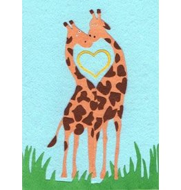 Rwanda Giraffe Love Card, Rwanda
