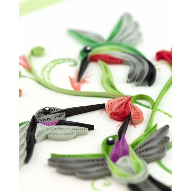 Quilling Card - Hummingbird Trio