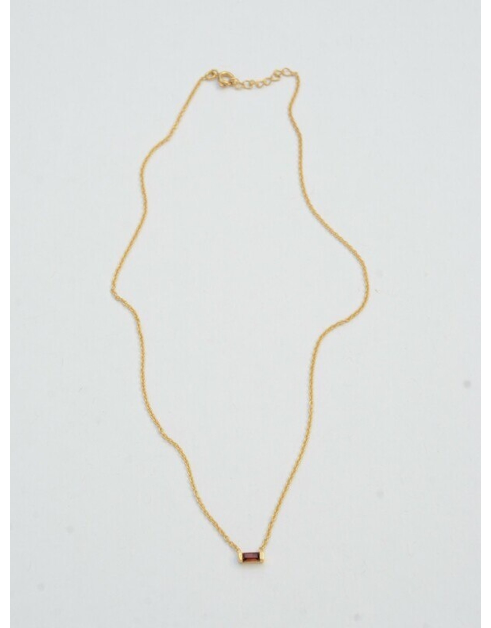 India CLEARANCE Prism Gold Necklace with Garnet, India