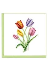Vietnam Quilled Colourful Tulips Card