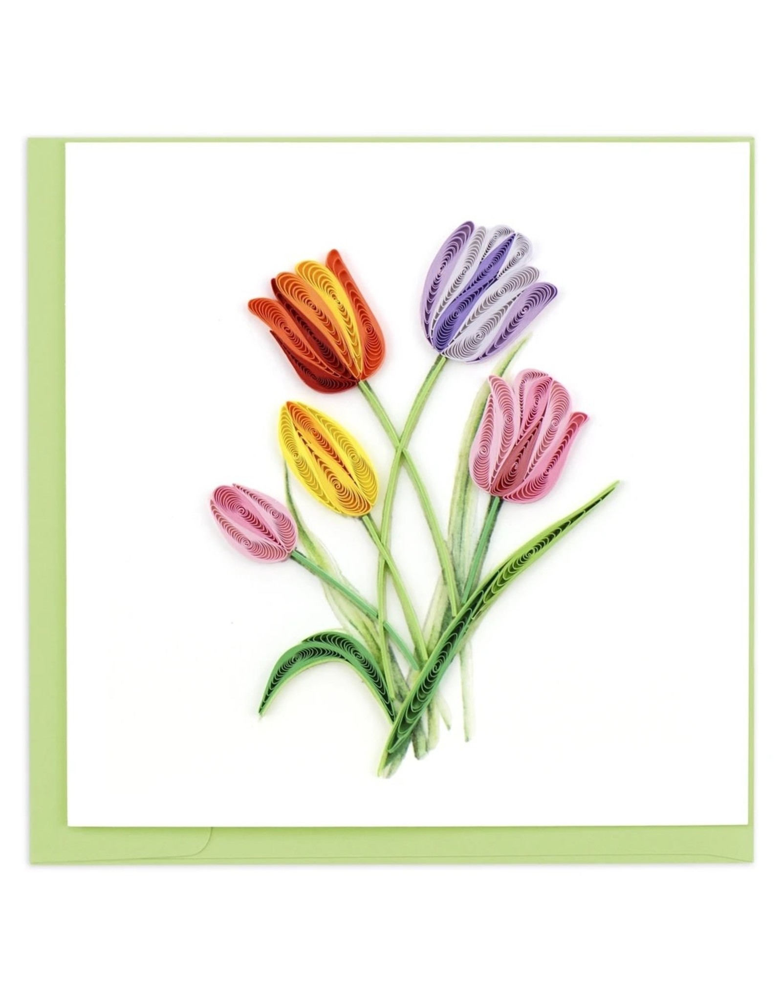 Vietnam Quilled Colourful Tulips Card