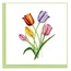 Vietnam Quilled Card - Colourful Tulips