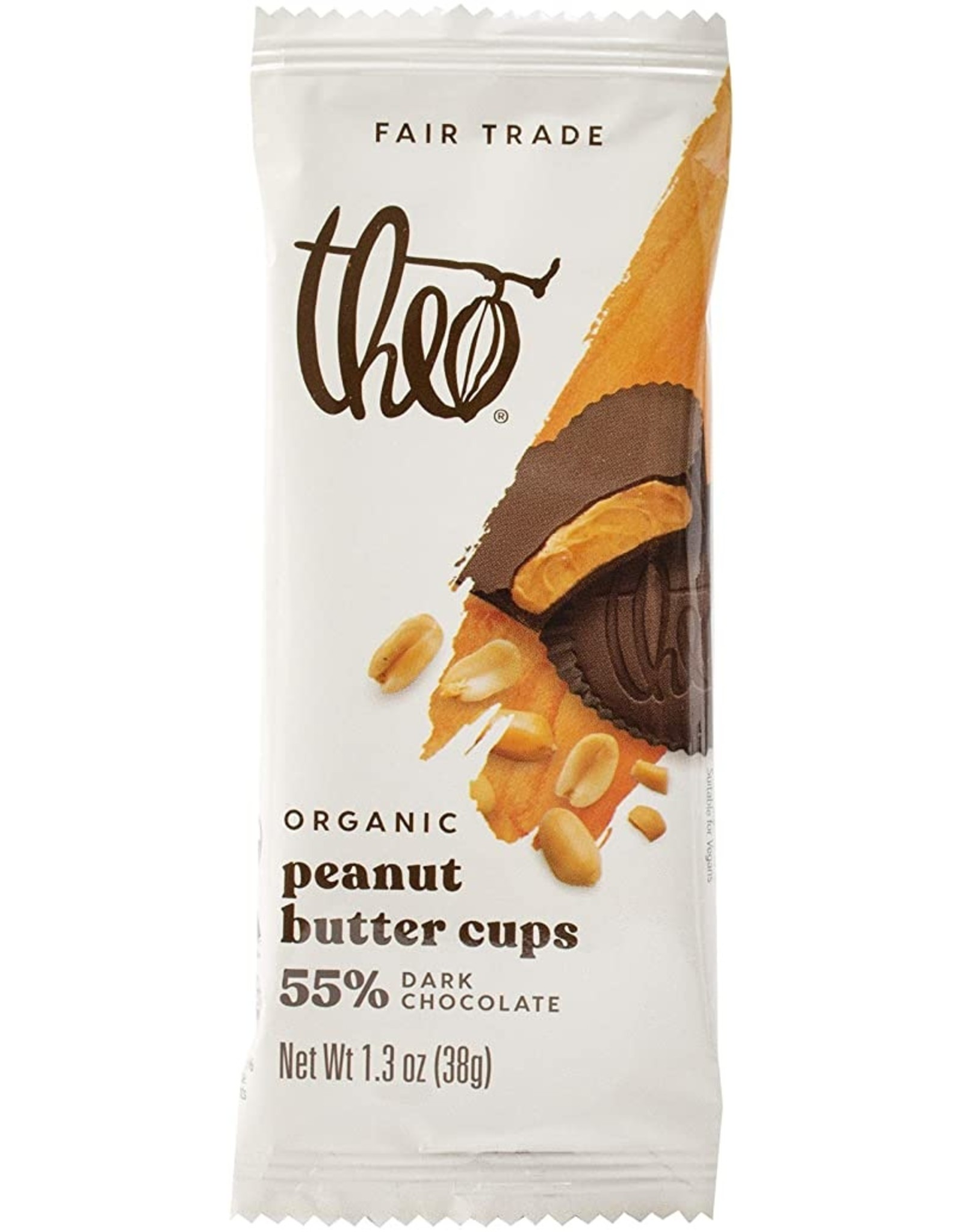 Theo - Dark Chocolate Peanut Butter Cups, 38g