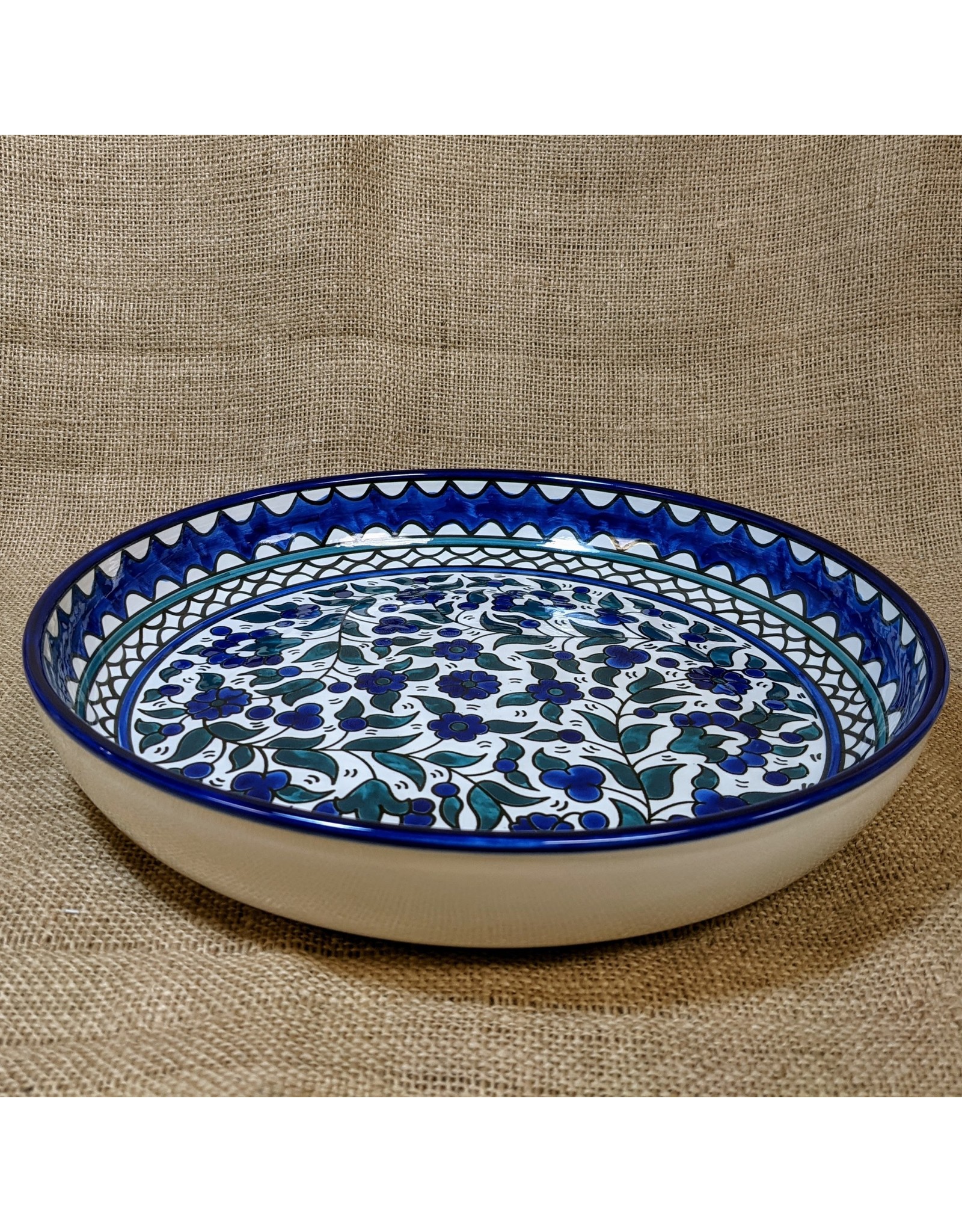 TTV USA Blue Floral Platter, Palestine