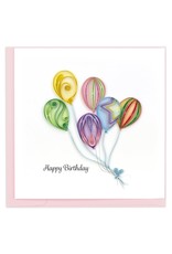 Vietnam Quilled Balloon Bunch Birthday Card, Vietnam