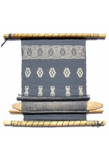 Guatemala CLEARANCE Handloom Wall Tapestry - Blue & White, Guatemala