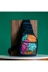Lucia's Imports Floral Embroidered Harp Backpack, Guatemala